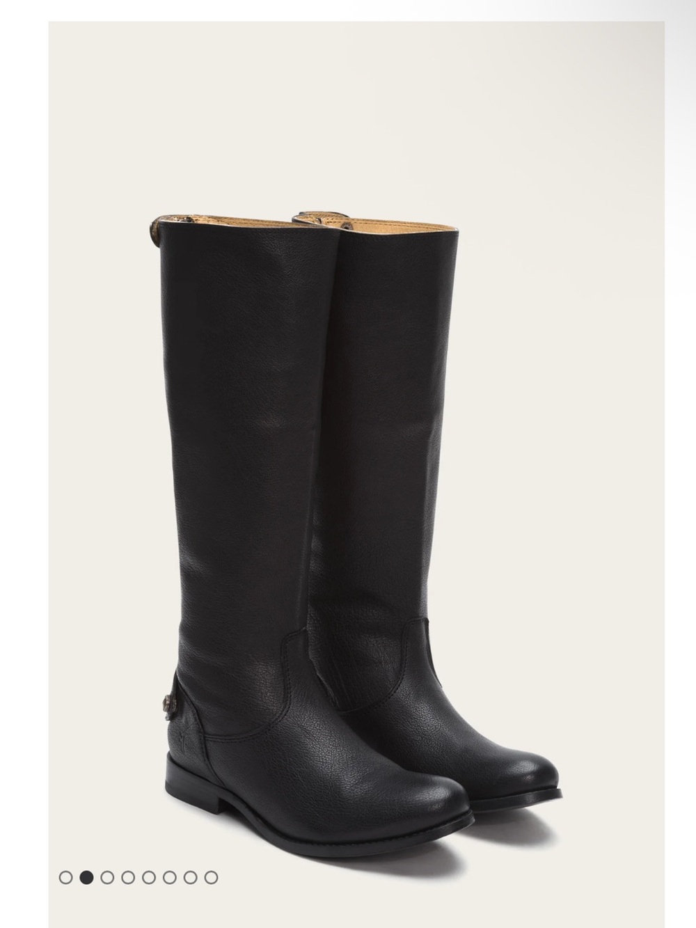 Frye Black Melissa Button Back Zip Boots with Side Buckle 6.5